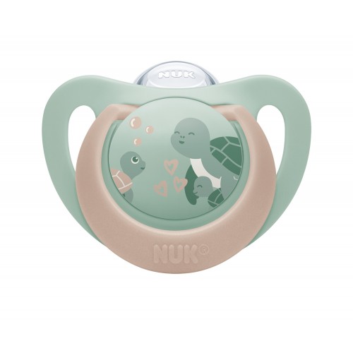 NUK Цуцла Лажалка анатомска силикон 1/box "First Choice Night" (6-36м.)